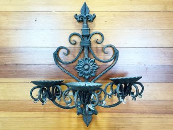 A Vintage Cast Iron Candle Sconce