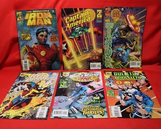 Marvel Universe Comics Lot    Iron Man  Captain America  Thor  Speed Demon  Bruce Wayne  Bullets And Brac