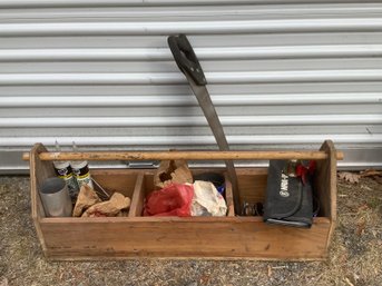 Large Wooden Tool Box Lot #147