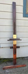 Beutifully Made Vintage Floor Easel With Brass Fixtures