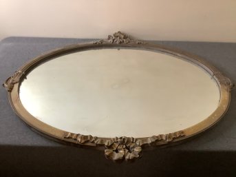 Floral Framed Oval Vanity Mirror