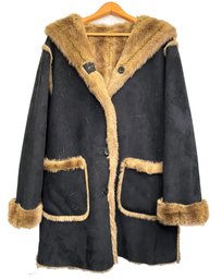 A Faux Fur And Microfiber Jacket