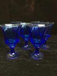 Blue Stemmed Drinking Glasses
