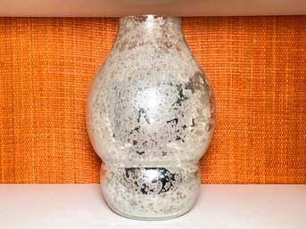 A Mercury Glass Vase By West Elm