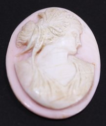 Antique Victorian Angel Skin Coral Hand Carved Unframed Cameo