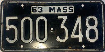 63' Massachusetts License Plate