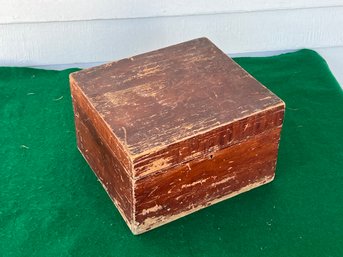 Antique Wood Box With Nice Early Paint