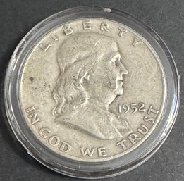 1952-D Benjamin Franklin Silver Half Dollar