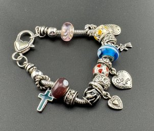 Silver Toned Charm Bracelet