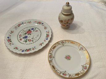 Trio Of Japanese Porcelain Pieces, One Antique