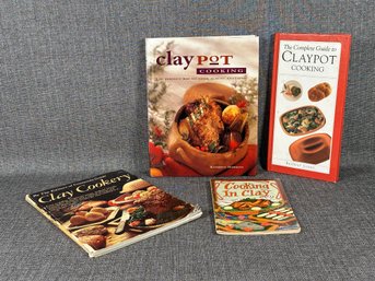 A Grouping Of Clay Pot Cookbooks