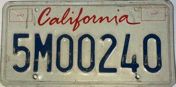 California License Plate