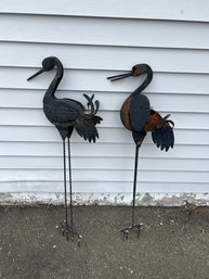 Pair Of Scrap Metal Birds