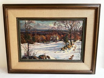 Wayne Morrell (1929-2013) Oil Painting On Canvas, 'Passing Winter Shadows', Signed