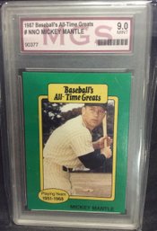 1987 Baseball's All Time Greats Mickey Mantle MGS Graded 9 - M