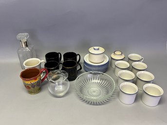 Lot Of Glass Items And Endura By Wellen Cup Set