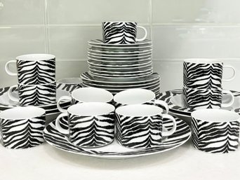 Sasaki Moroccan White Dinnerware In Stylish Zebra!