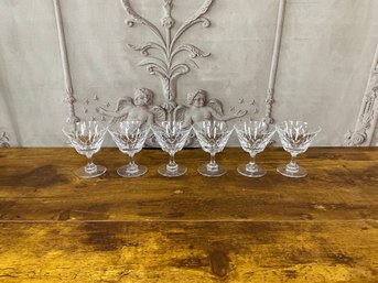 Vintage Tudor England Crystal Set/6 Cordial Liqueur Glasses