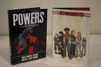 Two Marvel Adventures HardCover With Book Jackets Powers And Runaways