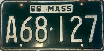 66' Massachusetts License Plate