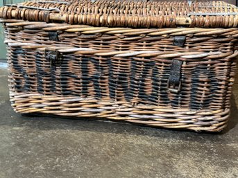 English Military Wicker Basket