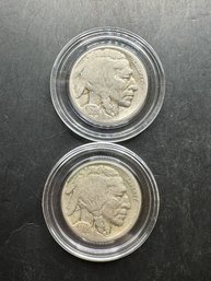 2 Buffalo Nickels 1935, 1935-D