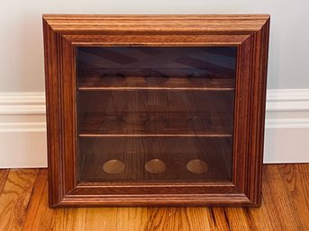 Wood/ Glass 9- Ball Baseball Wall Cabinet Display Case ( 1 Of 2 )