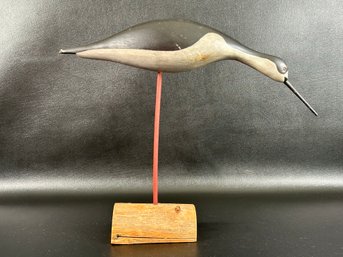 Another Great Vintage Shorebird Decoy: Black-Necked Stilt, Signed (Raison)