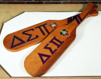Pair Of 1950's Babson College Alpha Epsilon Pi Fraternity Paddles
