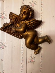 Pair Of Vintage Cherub Wall Hangings