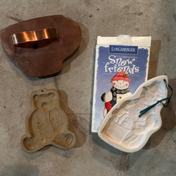 Longaberger Snow Friend, Bear, Tea Cup Cookie Cutters