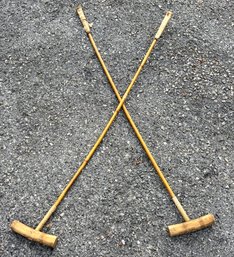 A Pair Of Vintage Polo Mallets