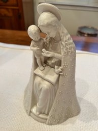 Vintage MJ Hummel White Ceramic Virgin Mary & Child