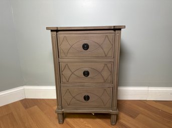 Pretty Three Drawer End Table/Nightstand