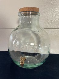 Apothecary Jar With Cork Lid And Spout