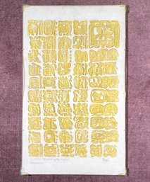 A Vintage Glyph Rubbing - Signed Patric