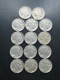 15 Miscellaneous Buffalo Nickels