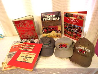 Variety Of Farm Books And Hats