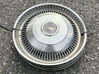 A Set Of 4 Vintage 1970's Pontiac Hubcaps