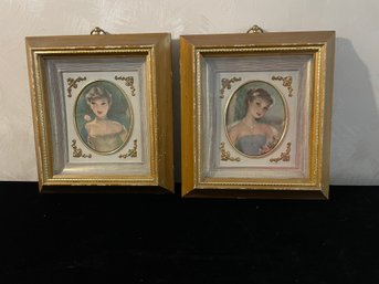 2 Piece Framed Vintage Picture