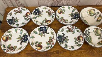 Pier 1 Imports Macintosh Apple Set Of Misc Plates/Bowls - Discontinued - Made In England