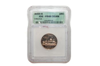 2000-S Virginia Quarter PR69 DCAM