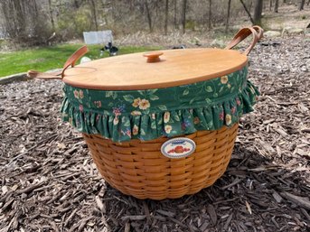 Longaberger Covered Basket (2) 17' Wide X 12' Tall