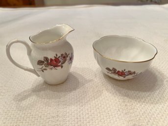 Royal Albert Fine English Bone China Sugar Bowl & Creamer
