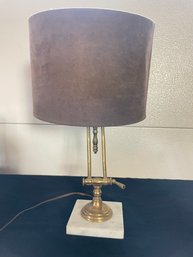 Brass And Marble Side Table Lamp