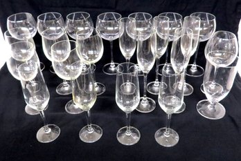 A 23 Piece Grouping Of Lenox And Rocco Bormioli Crystal Stemware.