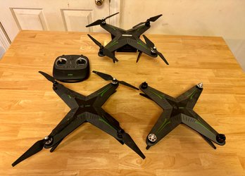 Lot Of 3 XIRO Explorer Drones W/ 1 XIRO Controller - Used Condition Not Tested