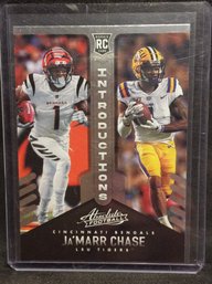 2021 Panini Absolute Introductions Ja'marr Chase Rookie Card - K