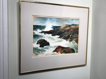 Betty Christensen AWS - 1915-2015 Listed Artist From Newtown,CT - Beautiful Seascape - Very Nice Piece