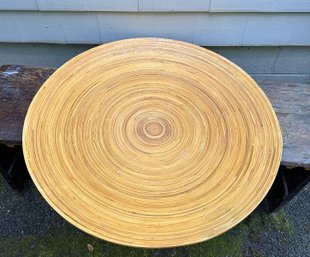 Extra Large Vintage  Bamboo Shallow Bowl/ Platter